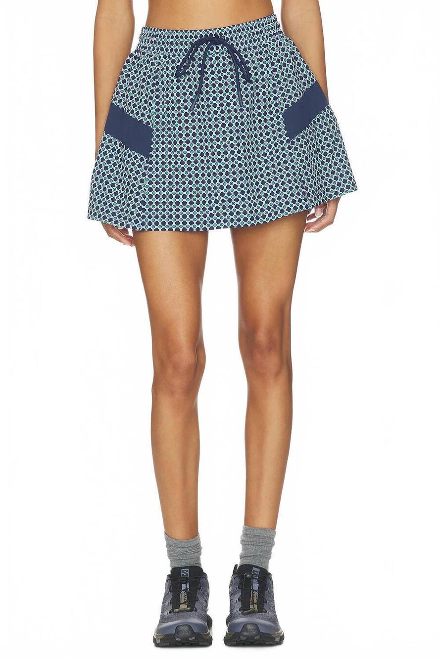 NEW BEACH RIOT clyde mini skirt in twilight tides geo